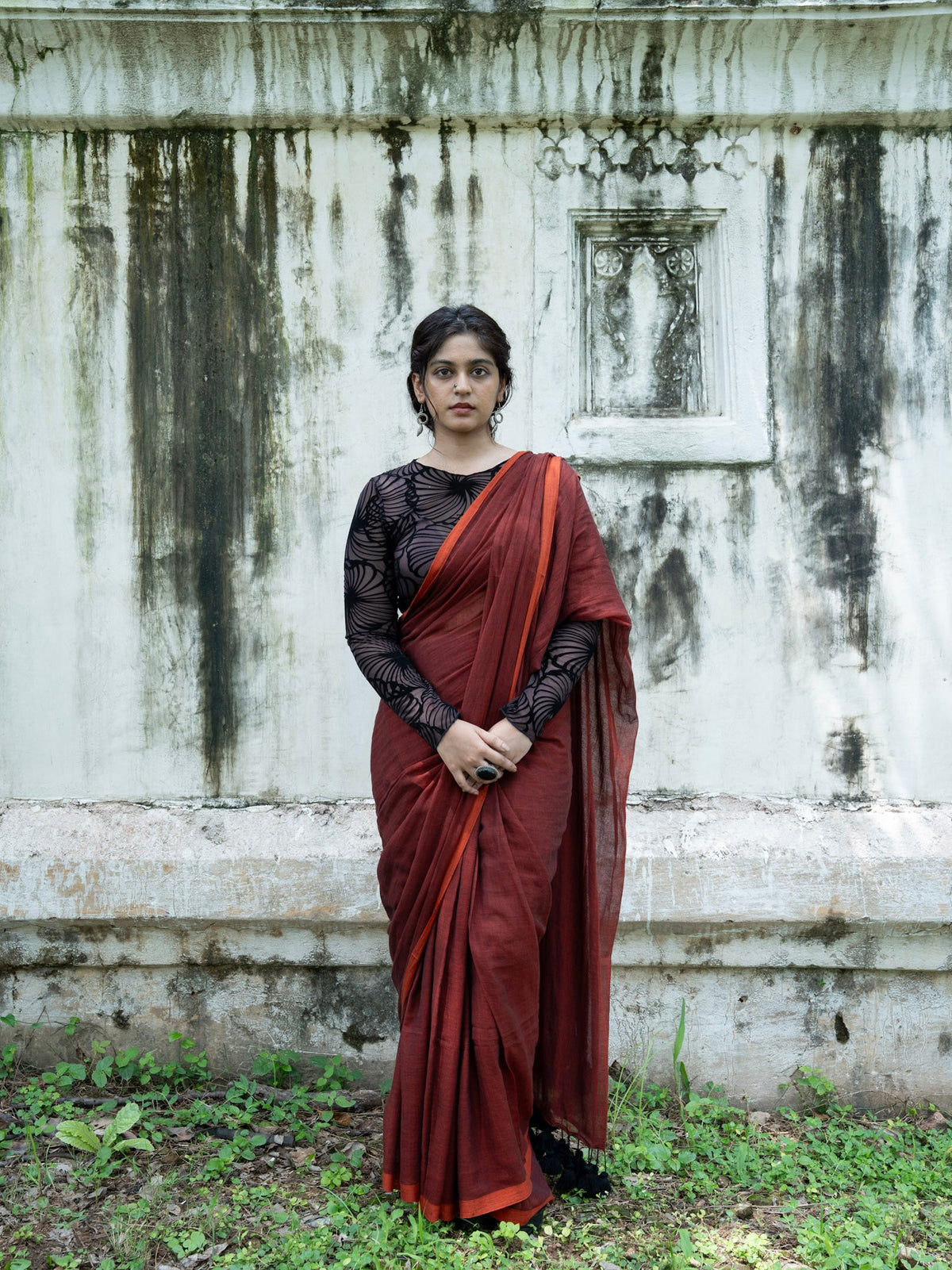 “Maati” Rust Mul Cotton Saree
