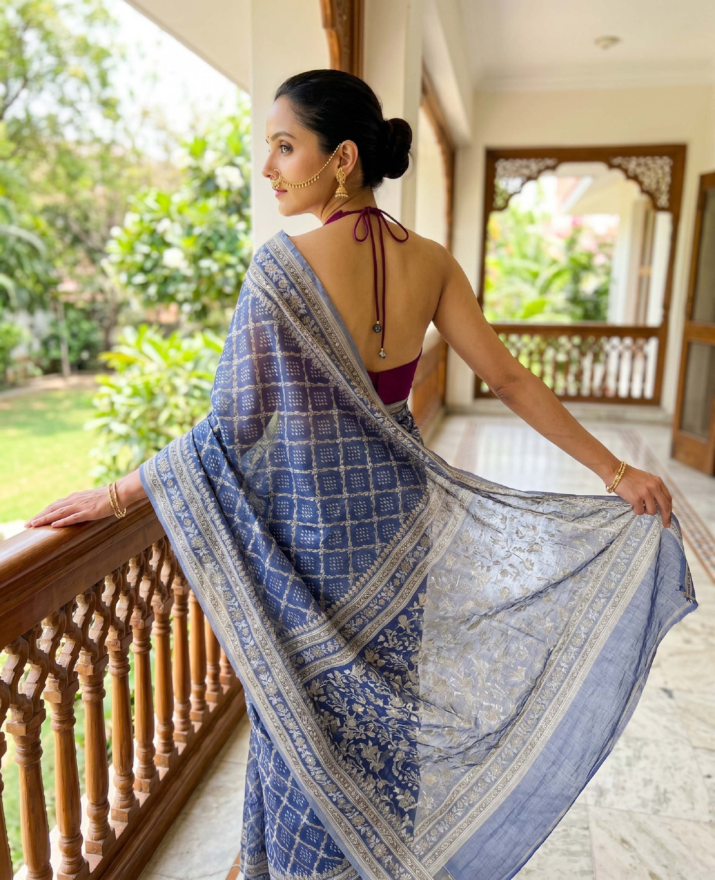 “Reet” Pastel Purple Cotton Banarasi Jamdani Handloom Saree
